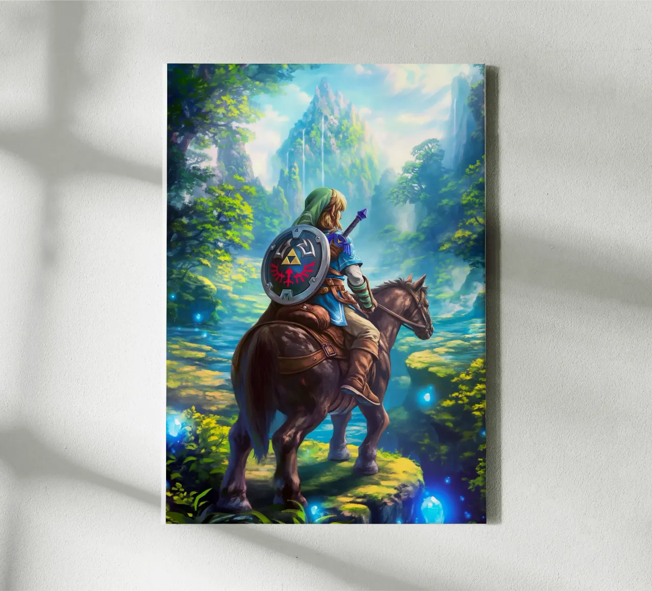 Link The Legend of Zelda canvas with Floater frame by Fleur de Lys