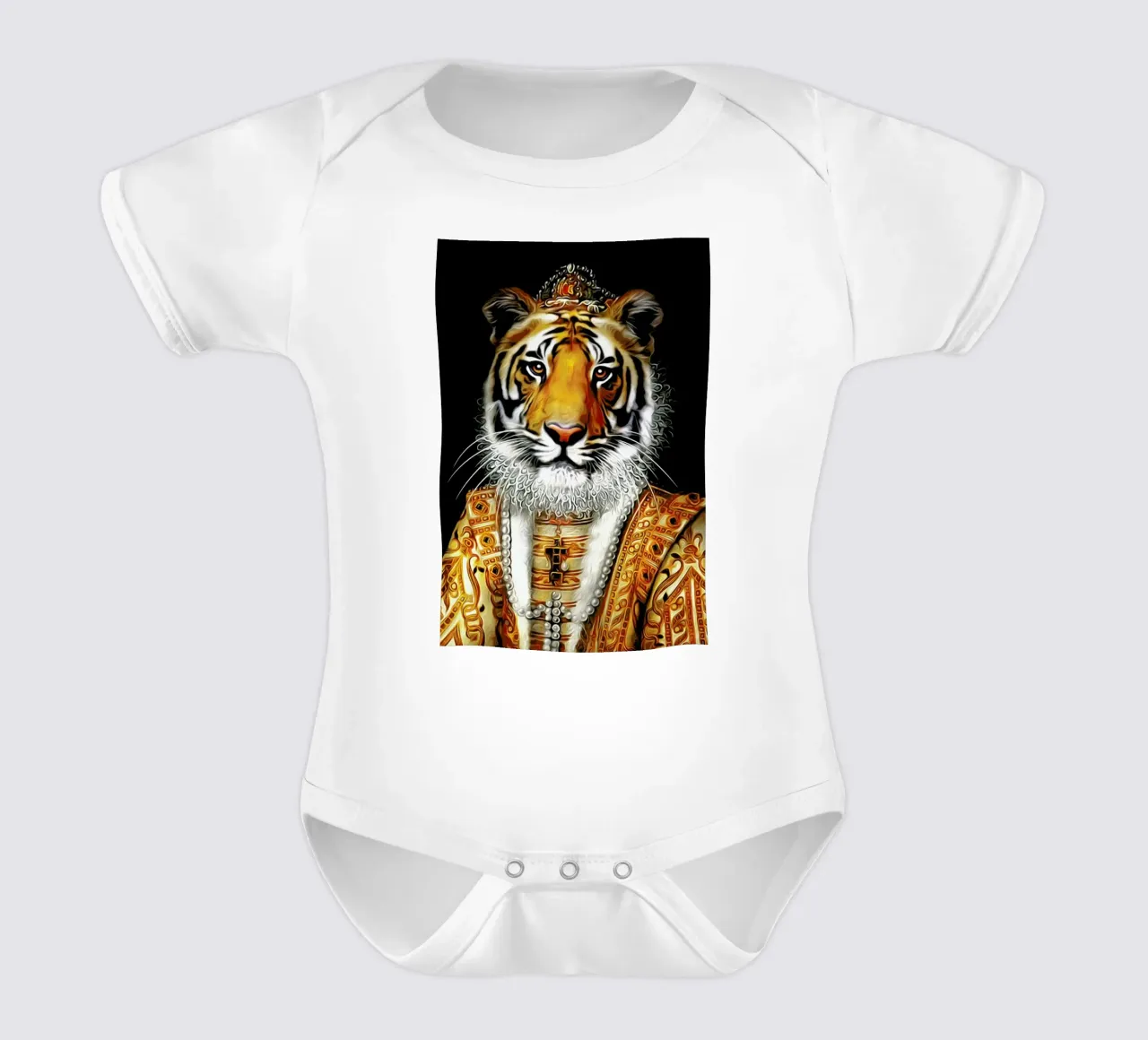 Juliana short-sleeve baby romper by Tein Lucasson