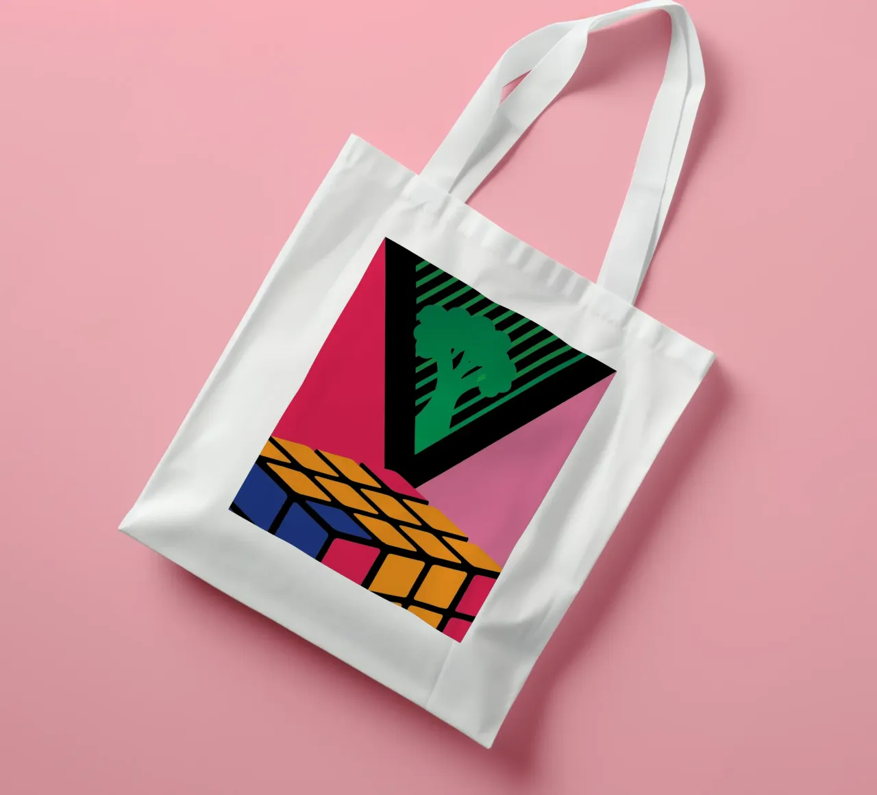 Rubik colorato borsa in juta da LOOK DIFFERENT