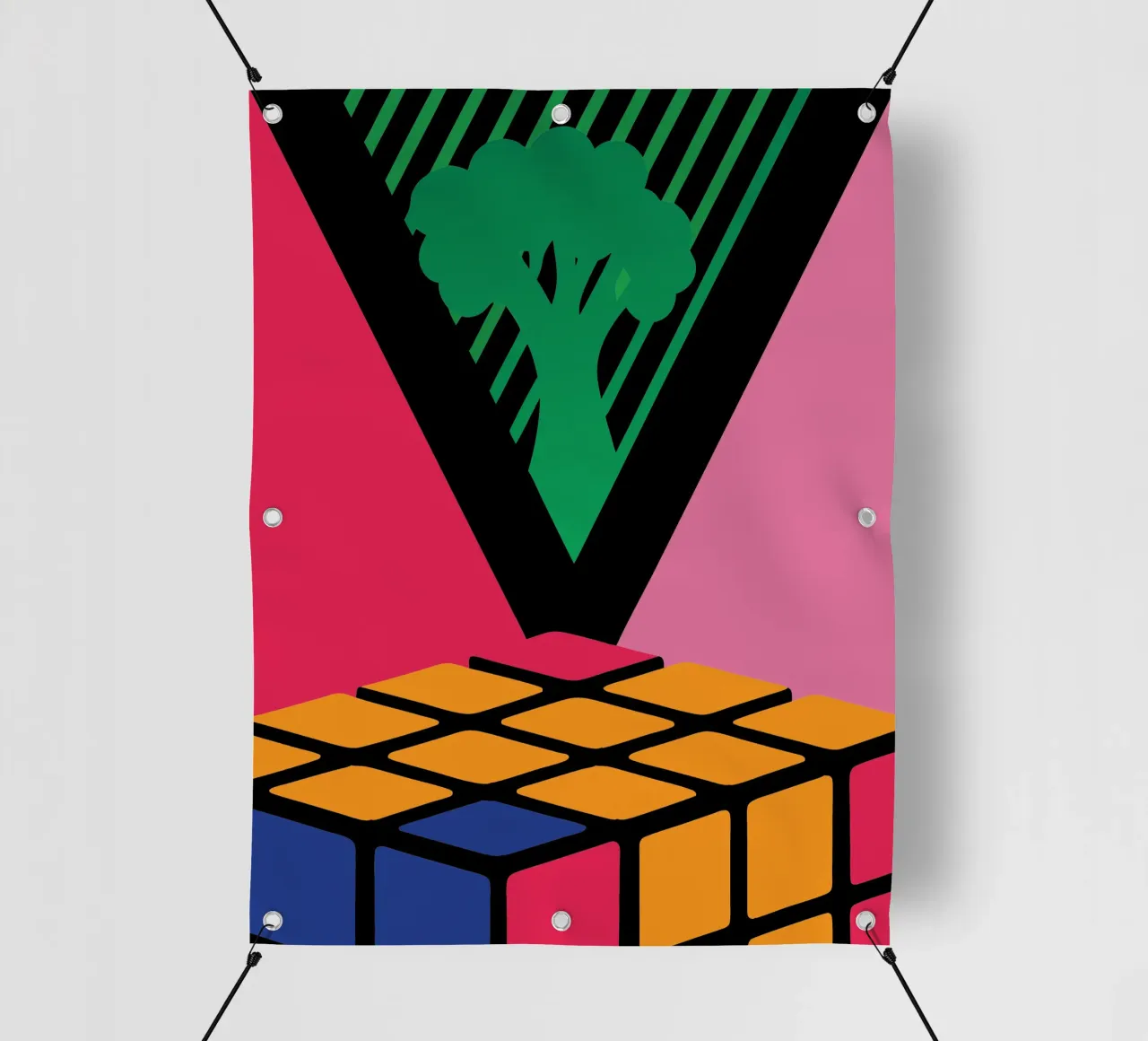 Rubik colorato telo in pvc da LOOK DIFFERENT