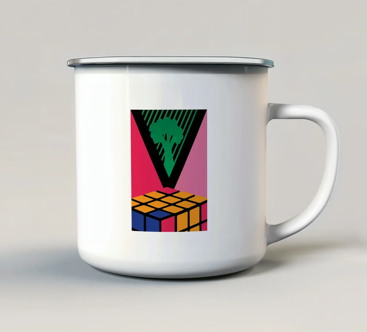 Rubik colorato tazza in smalto da LOOK DIFFERENT