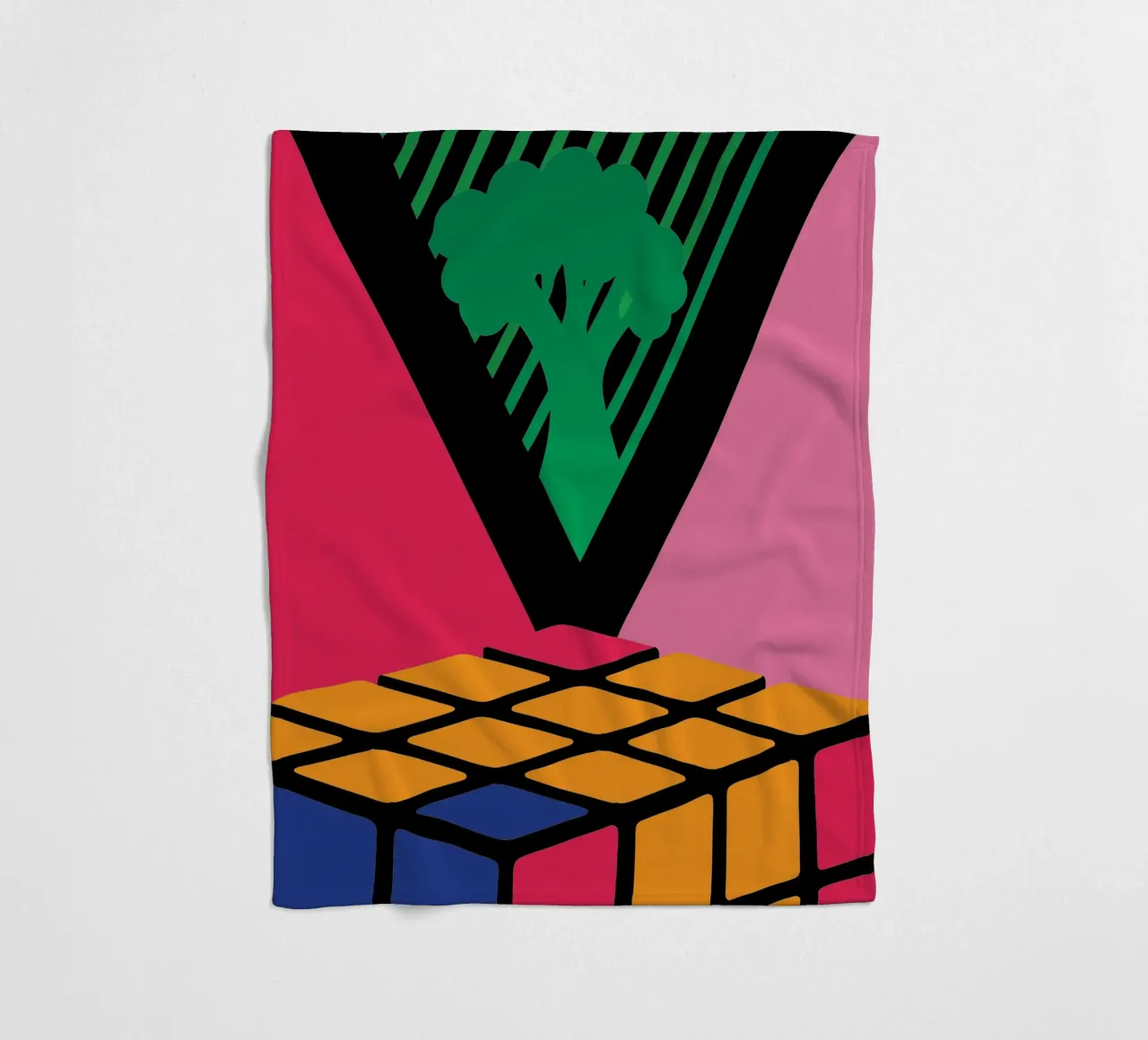 Rubik colorato coperta in pile da LOOK DIFFERENT