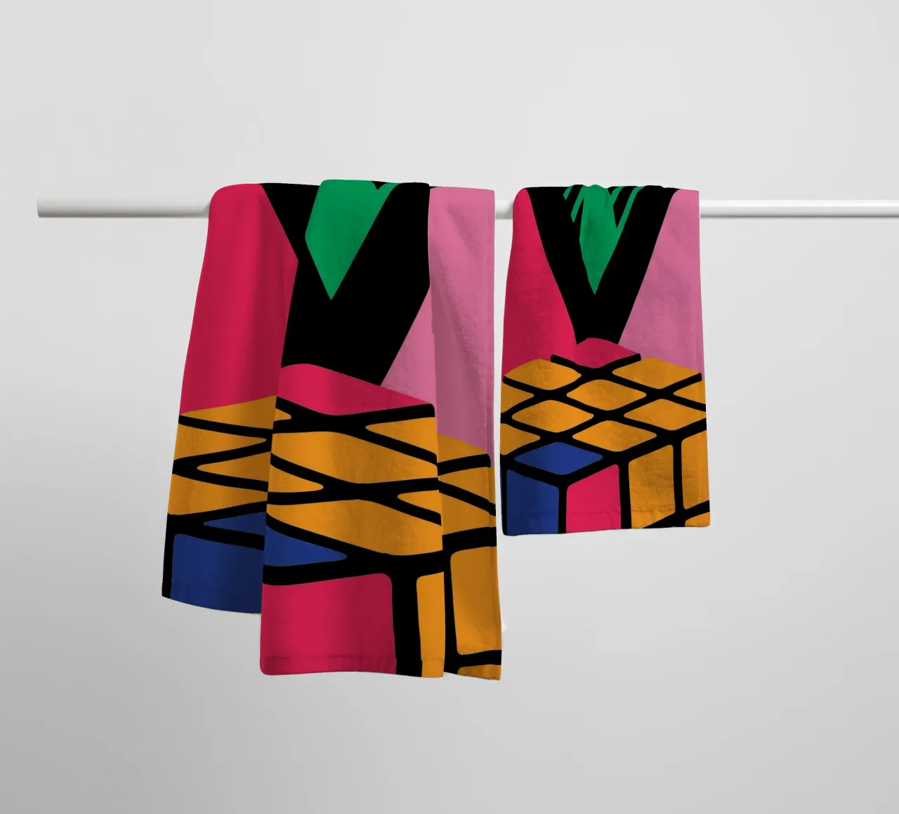 Rubik colorato asciugamano da bagno da LOOK DIFFERENT