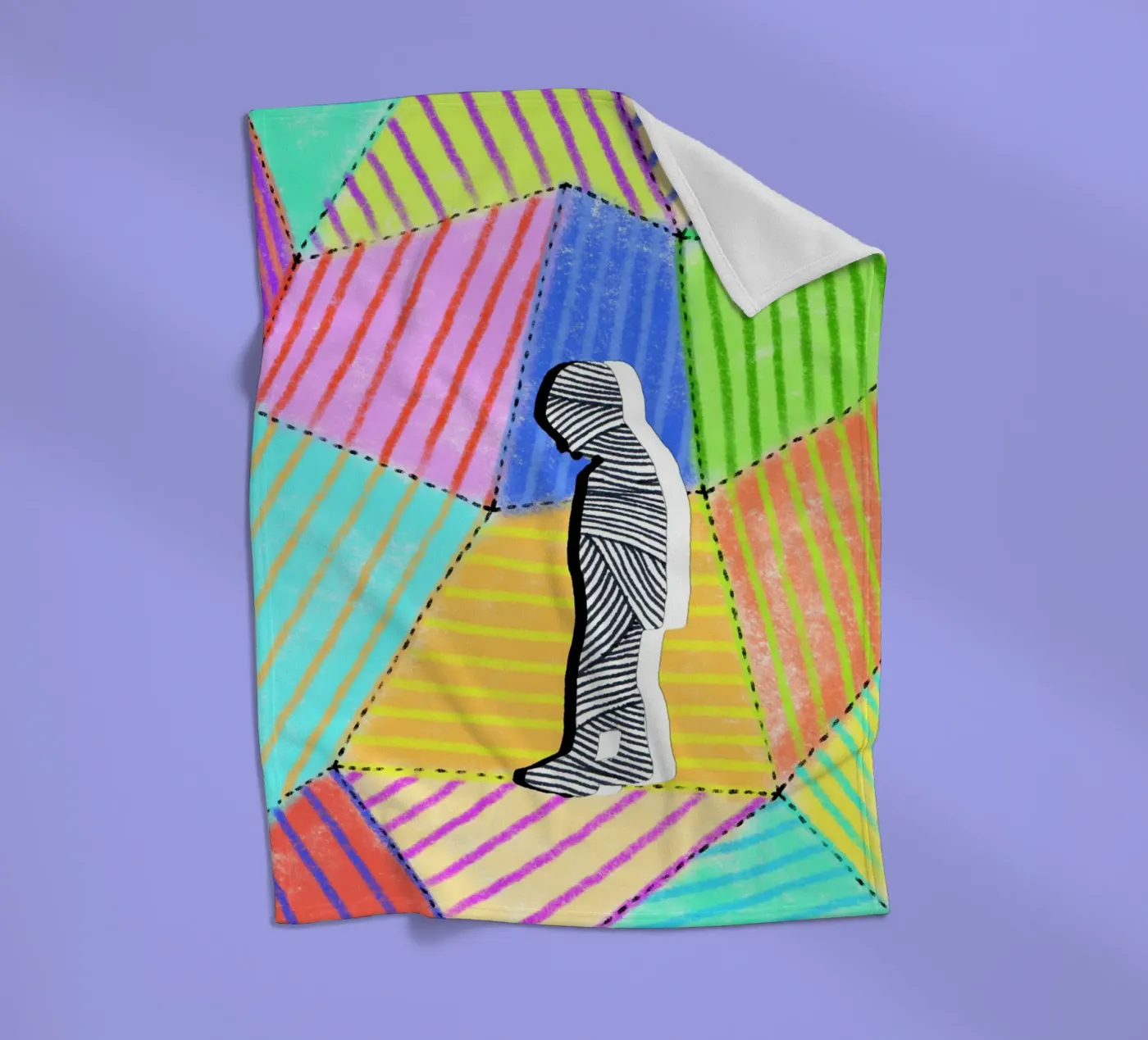 Lineworld-1 fleecedeken van artleejisun