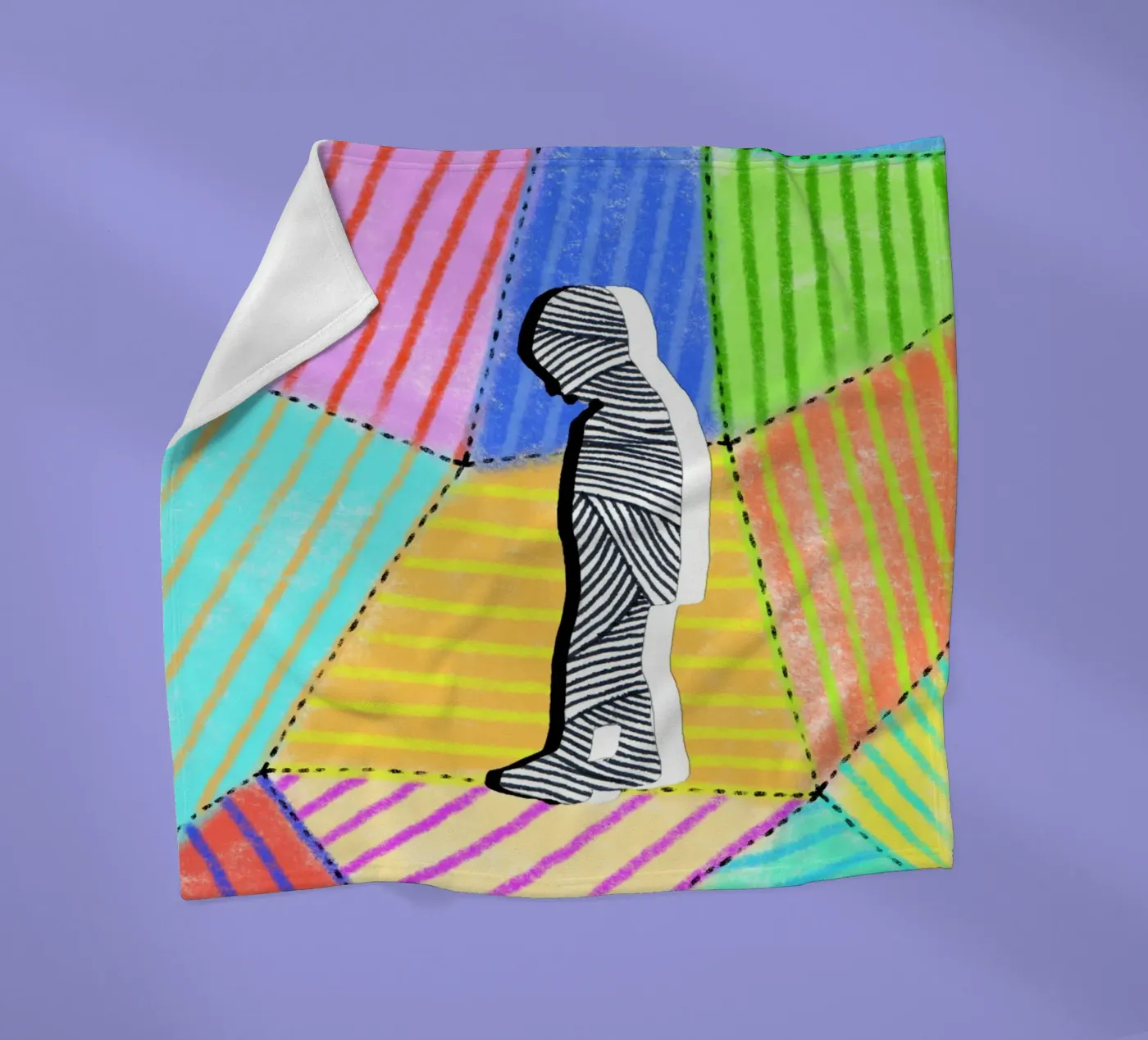 Lineworld-1 fleecedeken van artleejisun