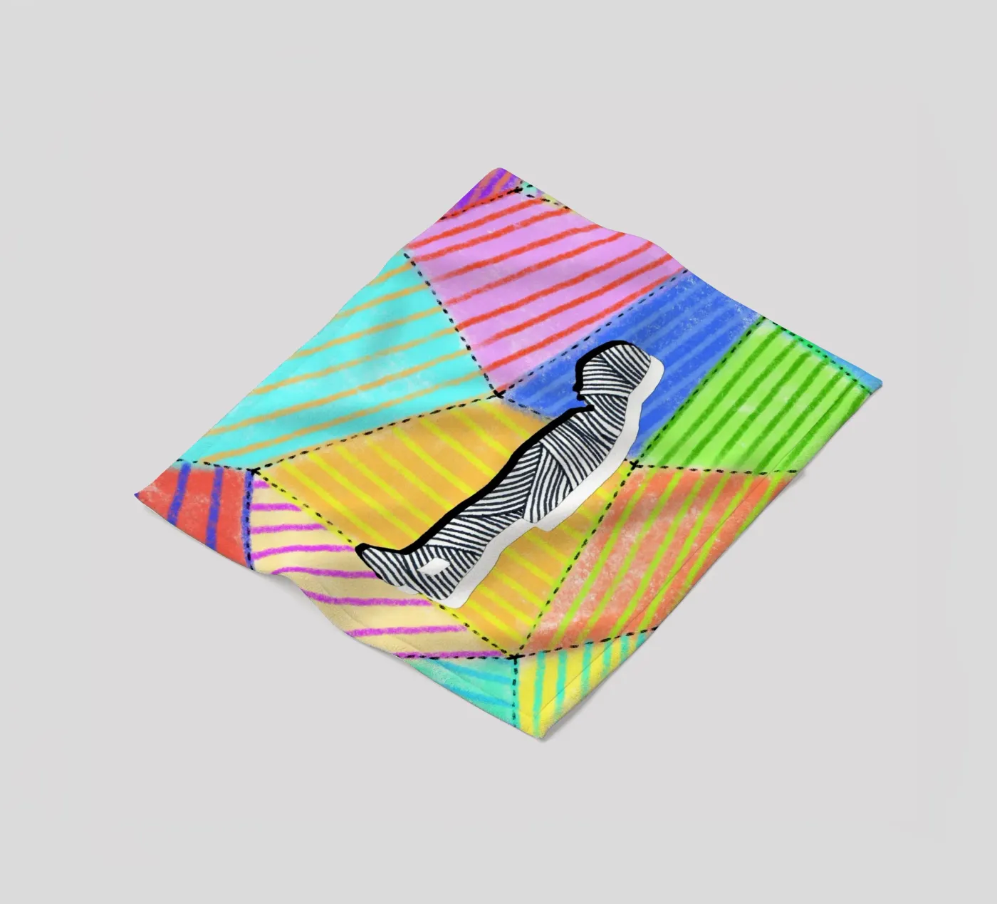 Lineworld-1 fleecedeken van artleejisun