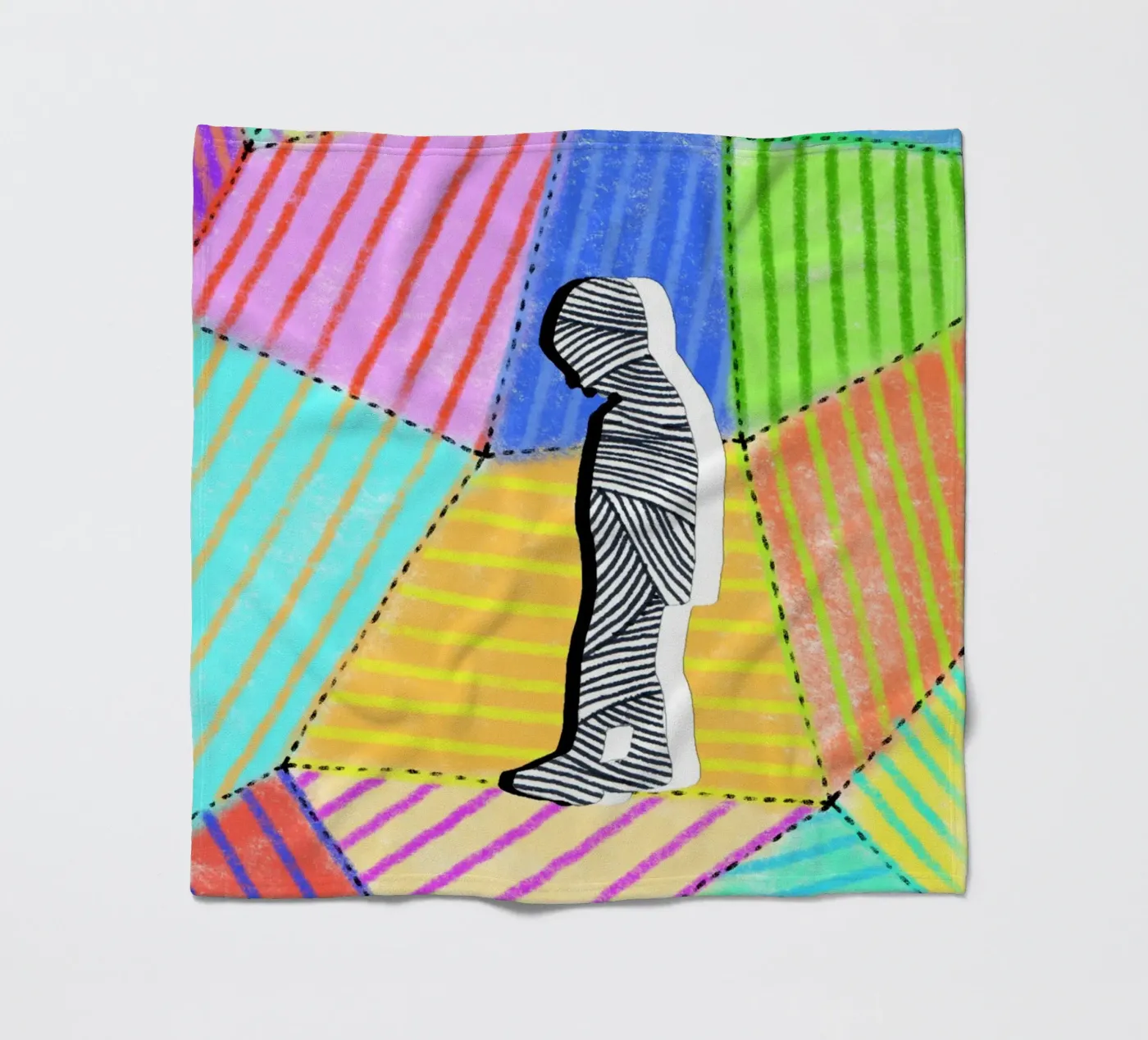 Lineworld-1 fleecedeken van artleejisun