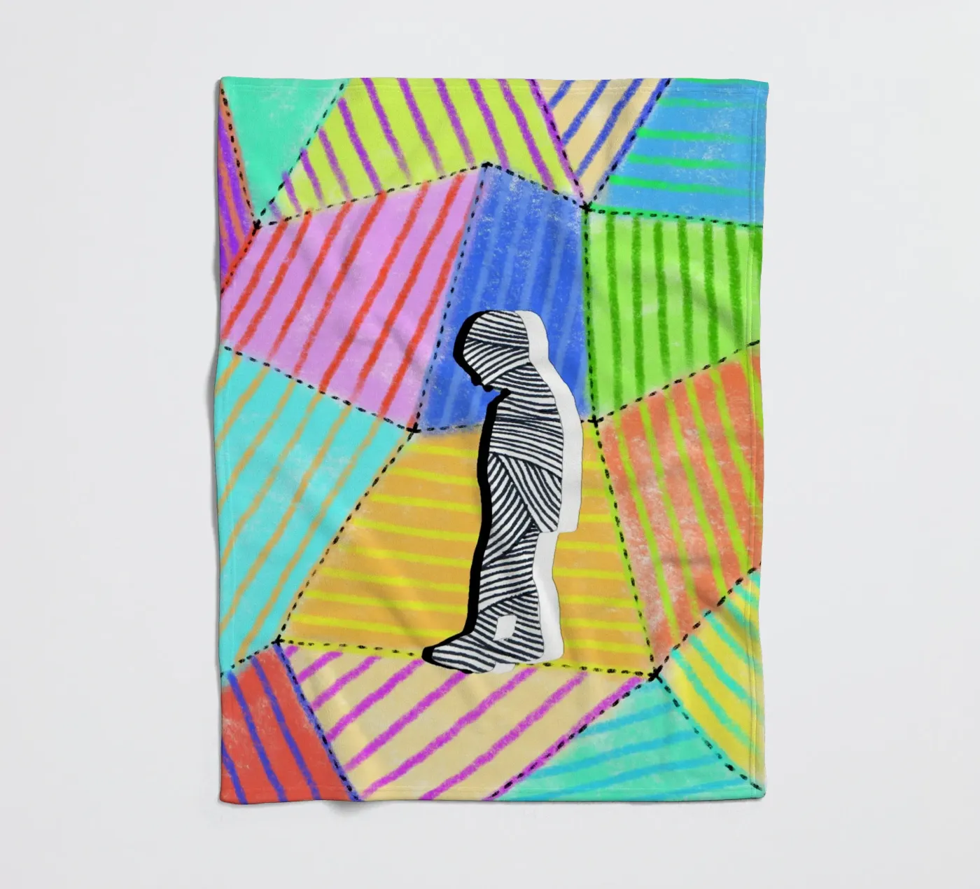 Lineworld-1 fleecedeken van artleejisun