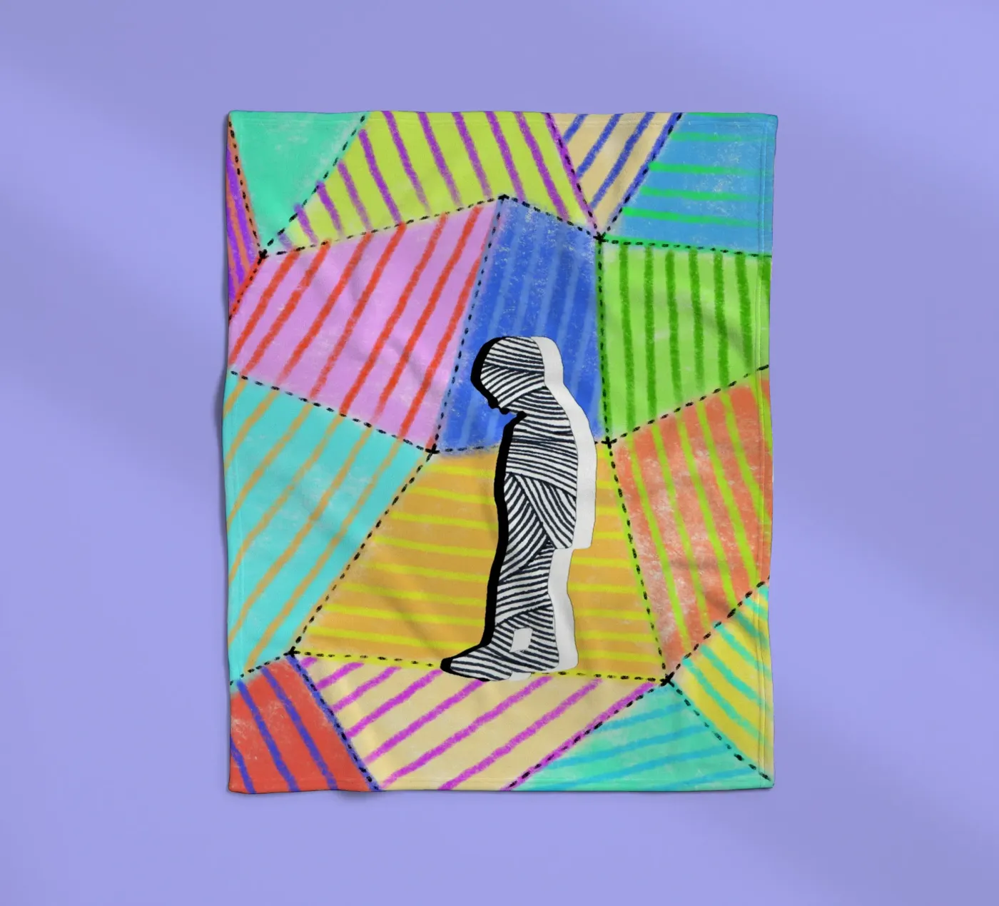 Lineworld-1 fleecedeken van artleejisun