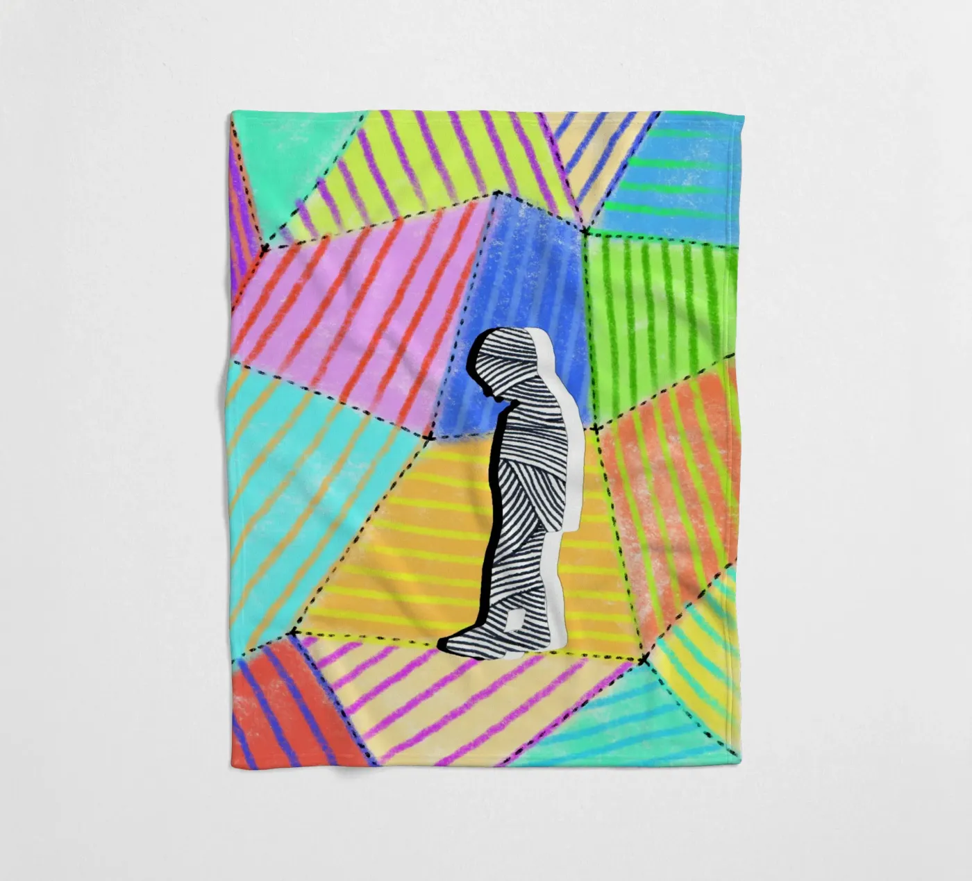 Lineworld-1 fleecedeken van artleejisun