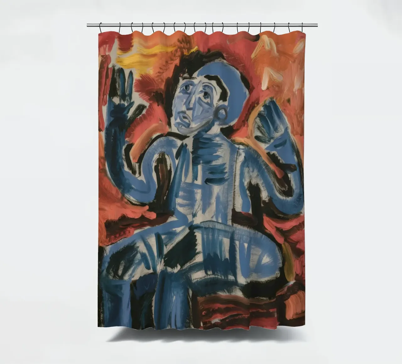 Flame Gaze Freeze shower curtain by Obisidian Brush