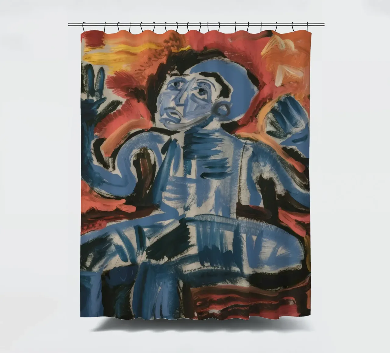 Flame Gaze Freeze shower curtain by Obisidian Brush