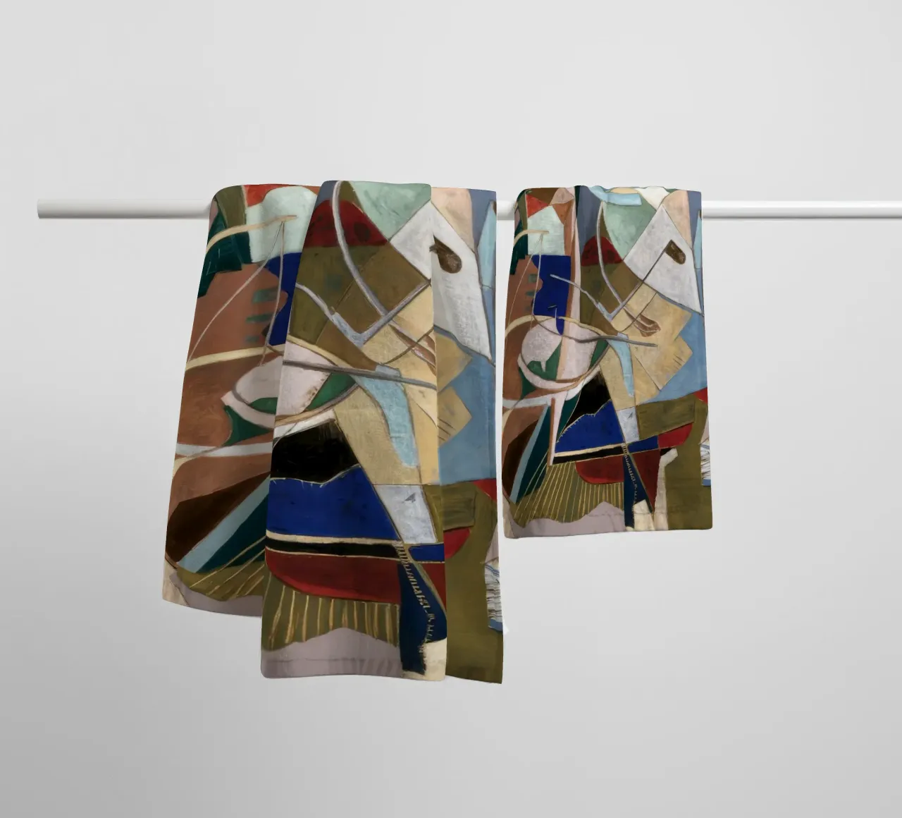 Flusso geometrico della discordia asciugamano da bagno da Obisidian Brush