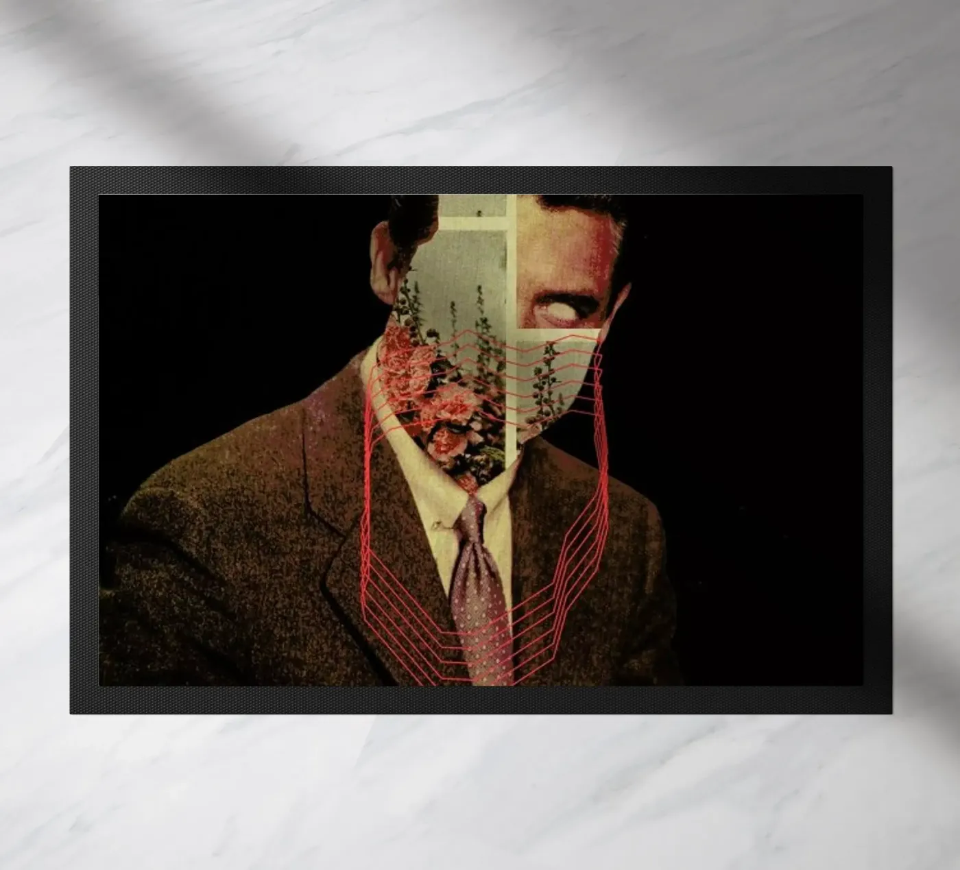 Portrait doormat by Frank Moth