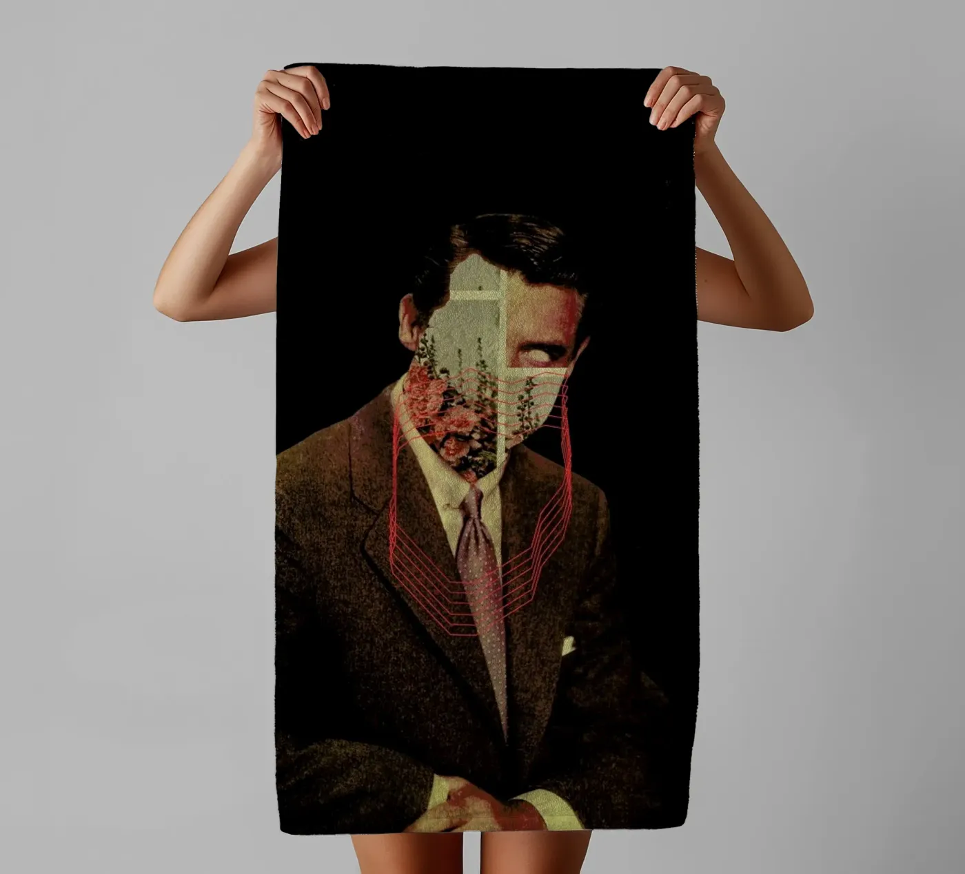 Portrait badhanddoek van Frank Moth