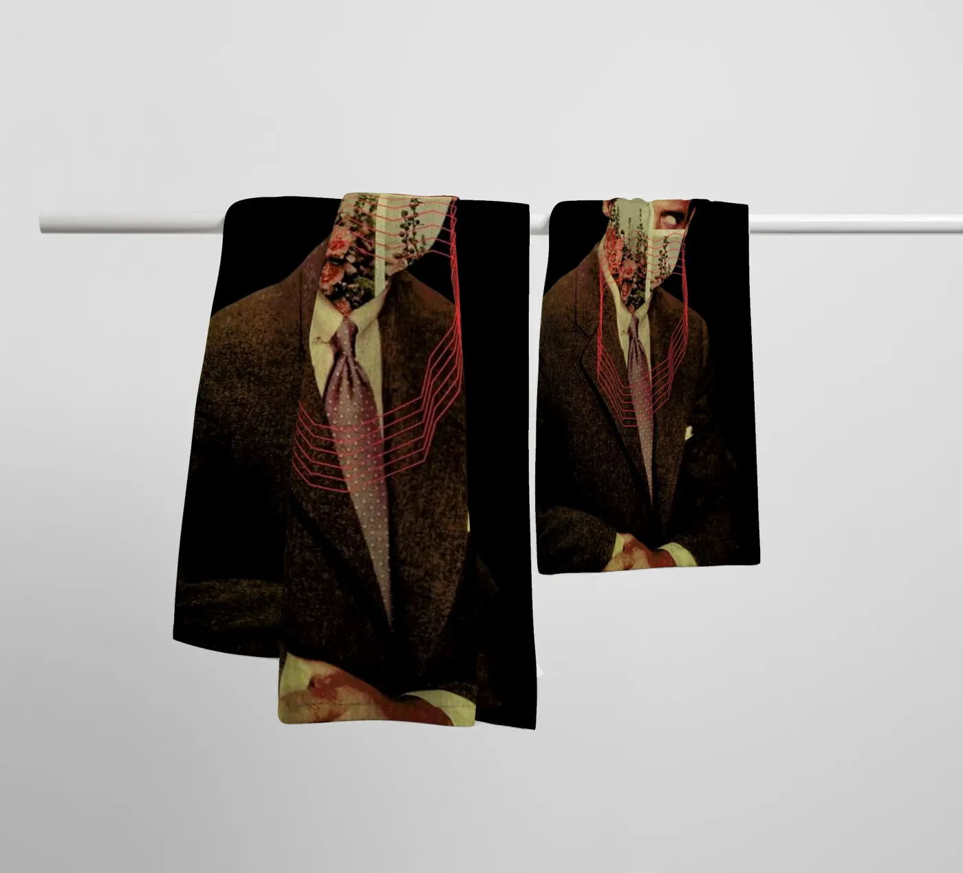 Portrait badhanddoek van Frank Moth