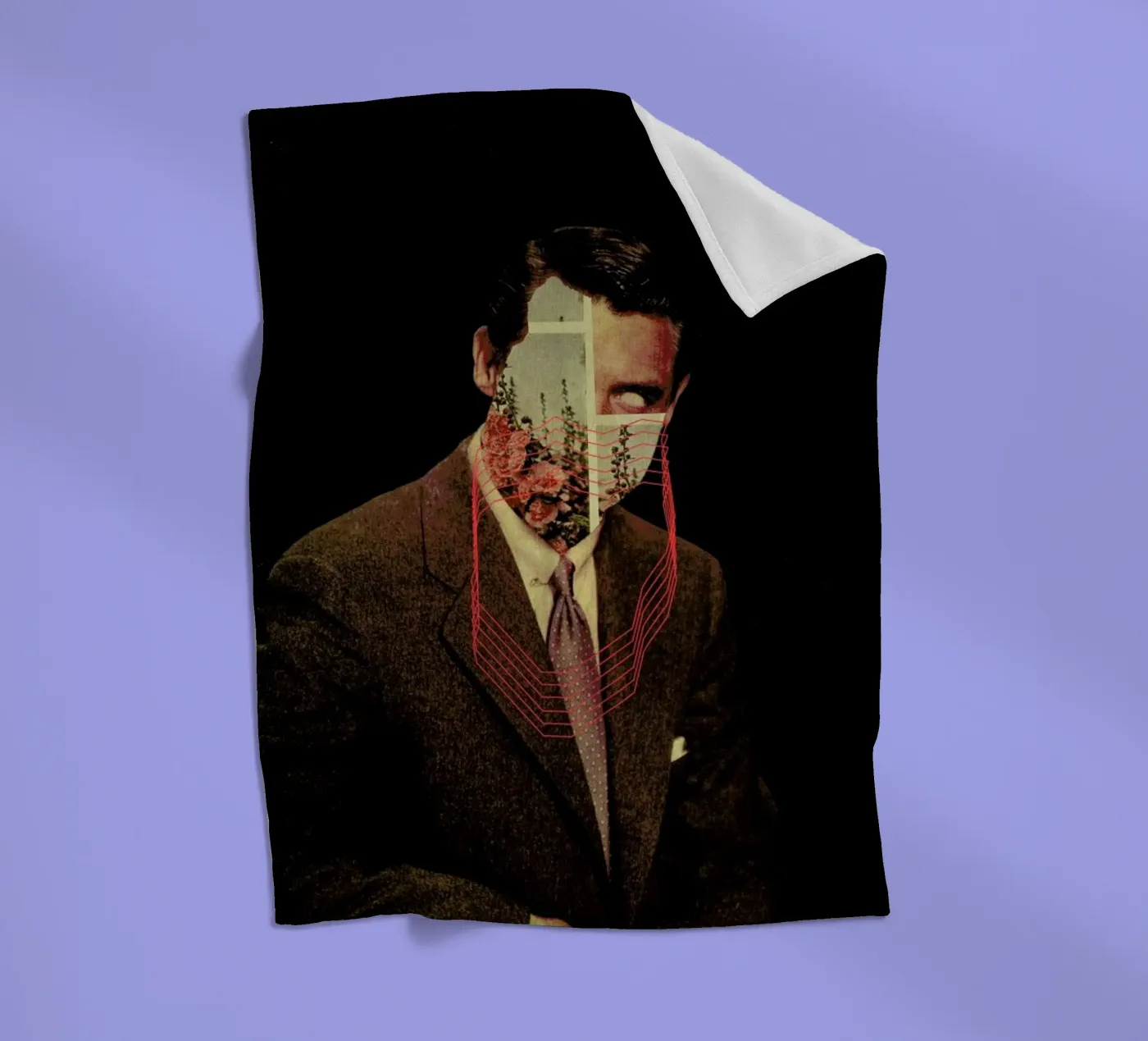 Portrait fleecedeken van Frank Moth