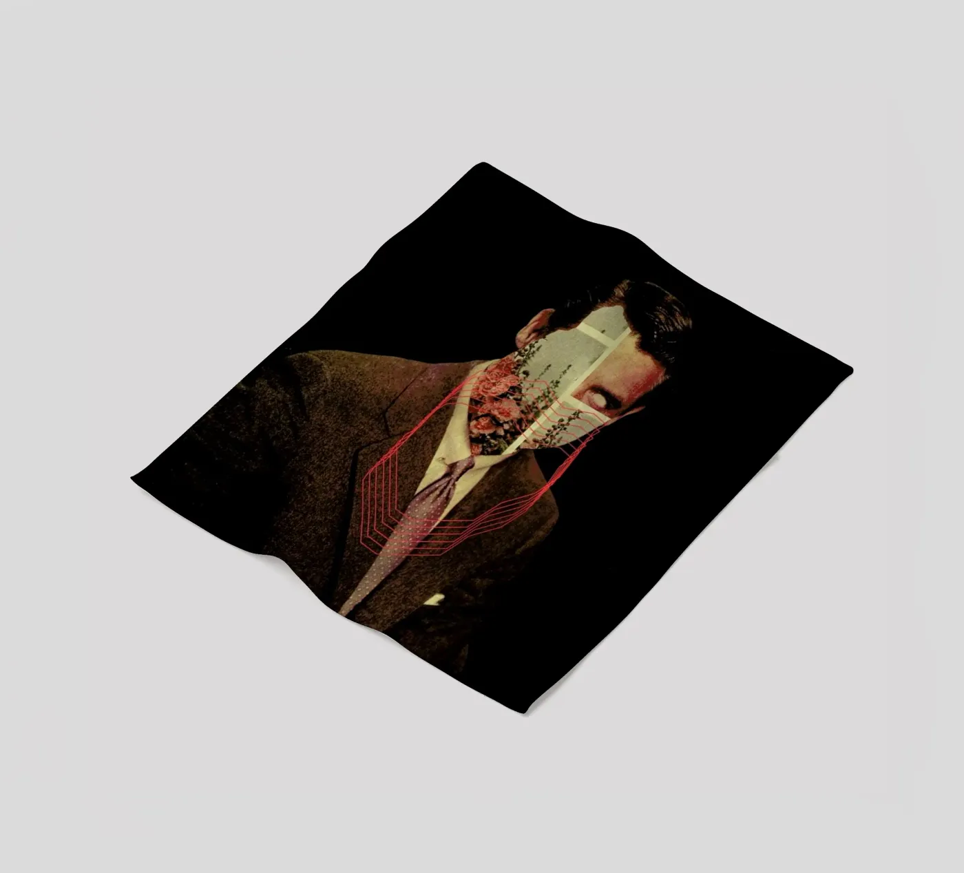Portrait fleecedeken van Frank Moth