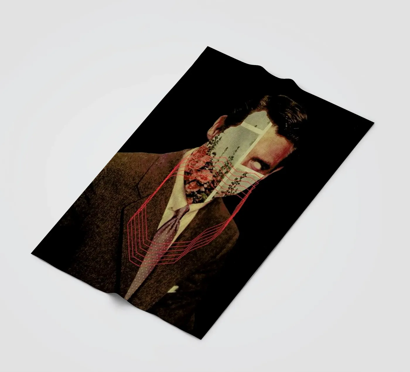 Portrait fleecedeken van Frank Moth