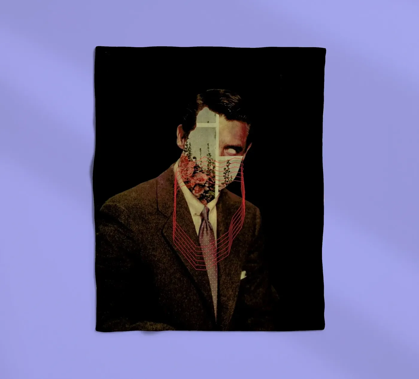 Portrait fleecedeken van Frank Moth