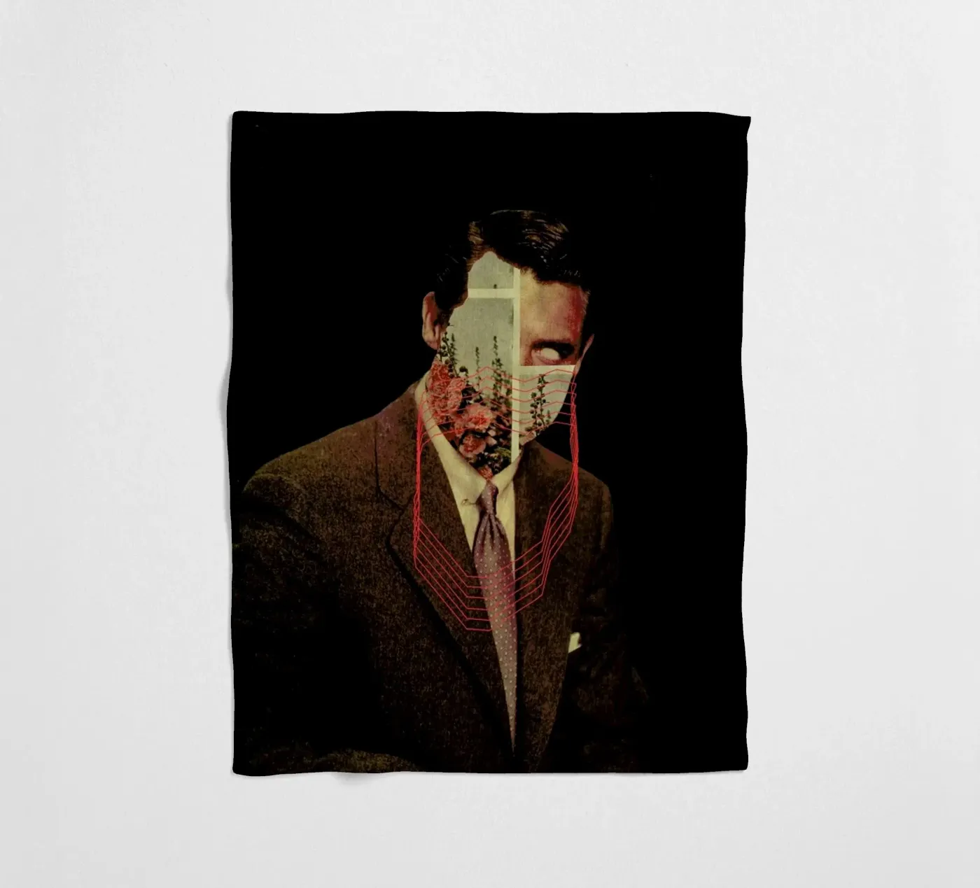 Portrait fleecedeken van Frank Moth