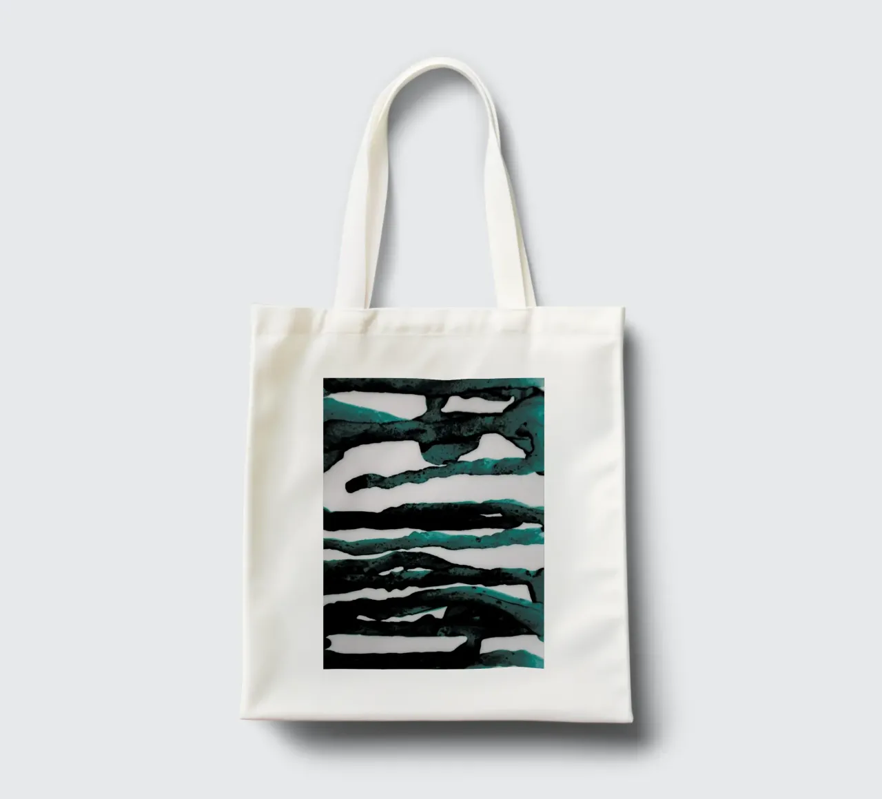 Abstract Forest 3 of 3 borsa in juta da Studio Nahili