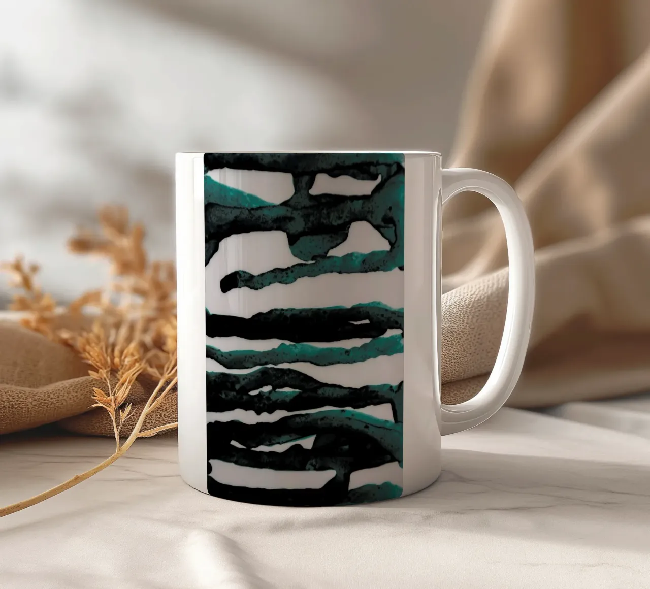 Abstract Forest 3 of 3 Keramik Tasse von Studio Nahili