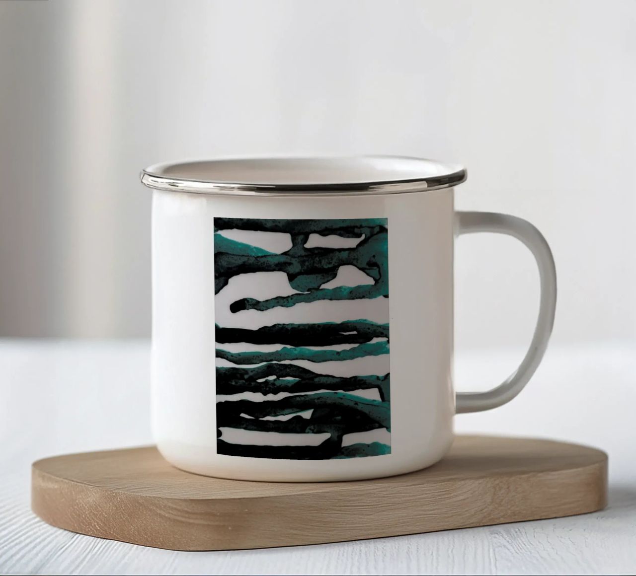 Abstract Forest 3 of 3 tazza in smalto da Studio Nahili