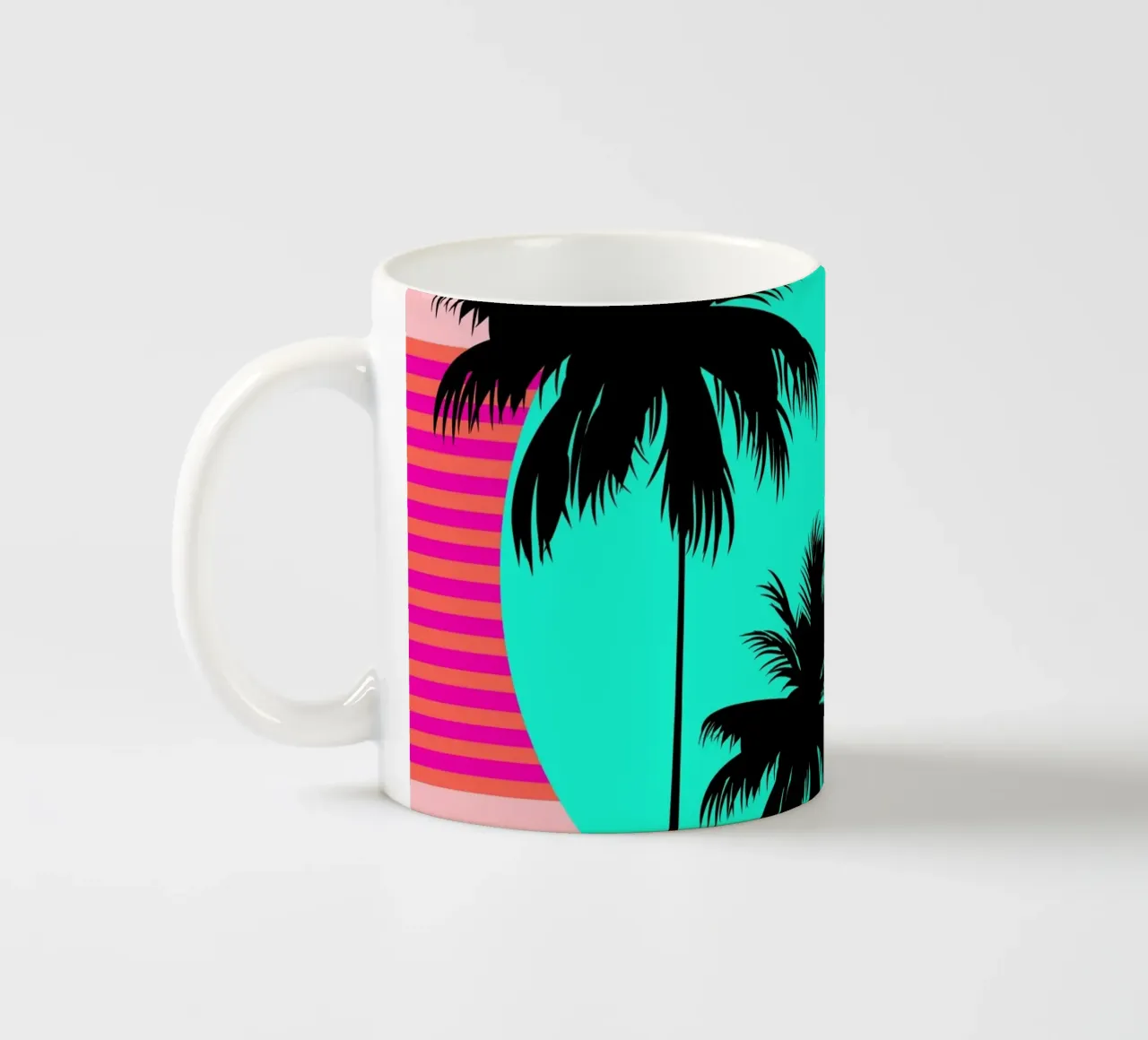 Hello California Sunset Palms tazza in ceramica da SilverPegasus