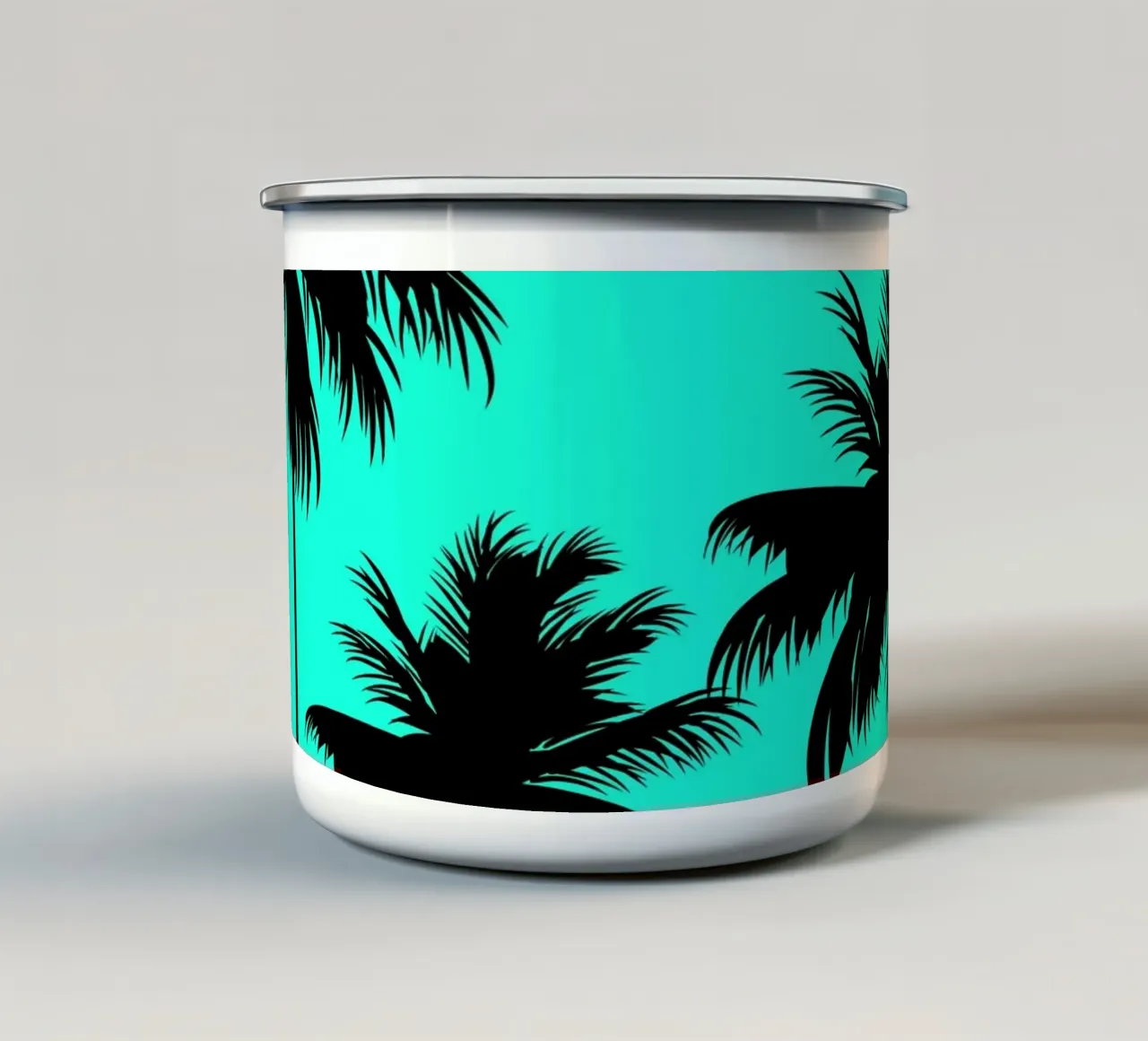 Hello California Sunset Palms tazza in smalto da SilverPegasus