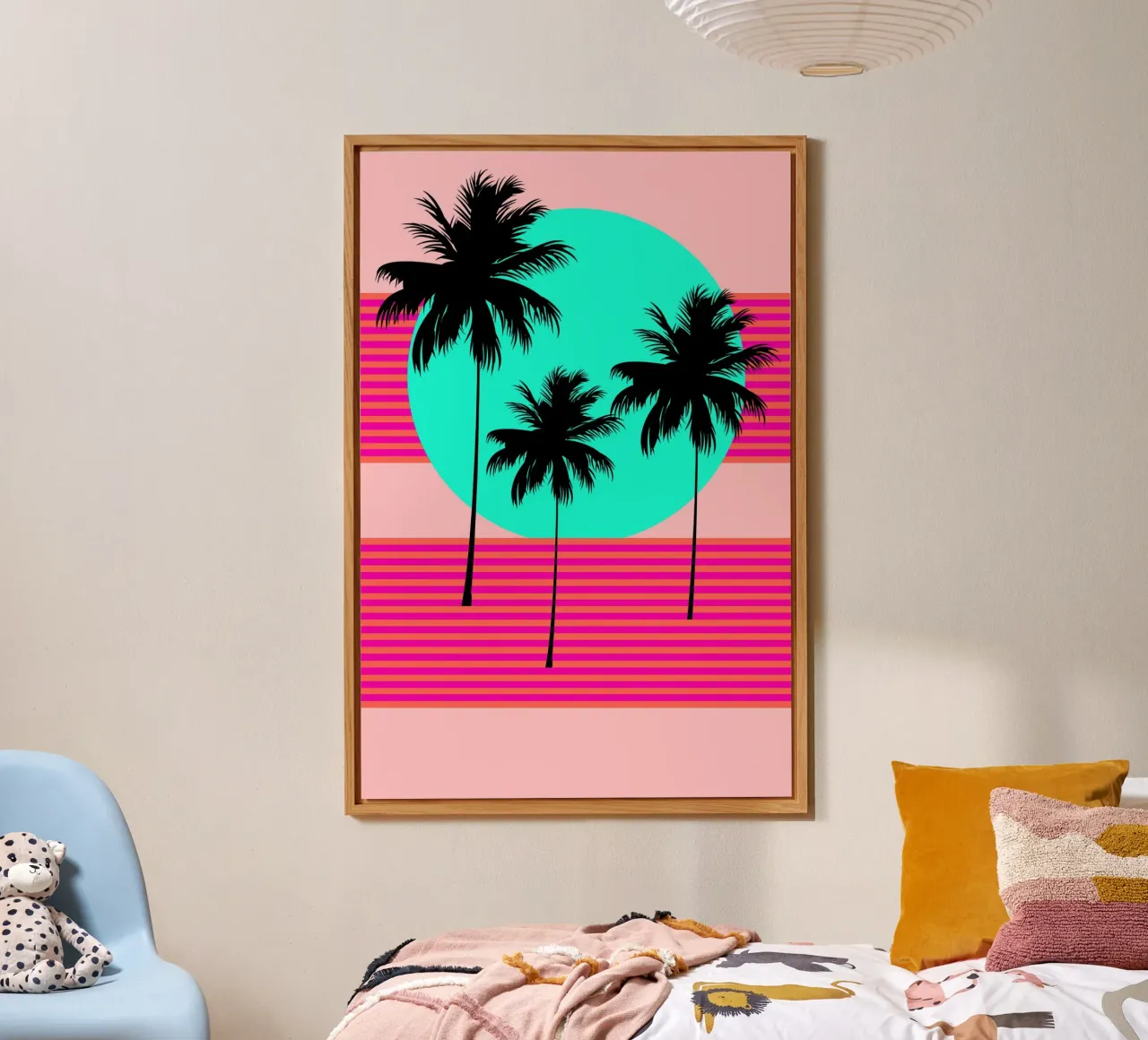 Hello California Sunset Palms alluminio dibond da SilverPegasus