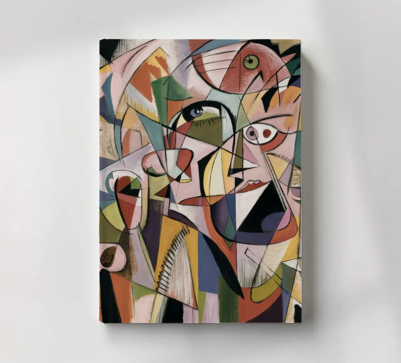 Cubist Echo Faces notebook by Obisidian Brush