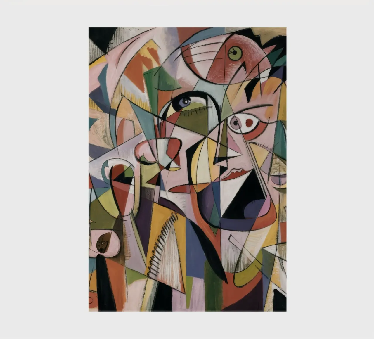 Cubist Echo Faces notebook by Obisidian Brush
