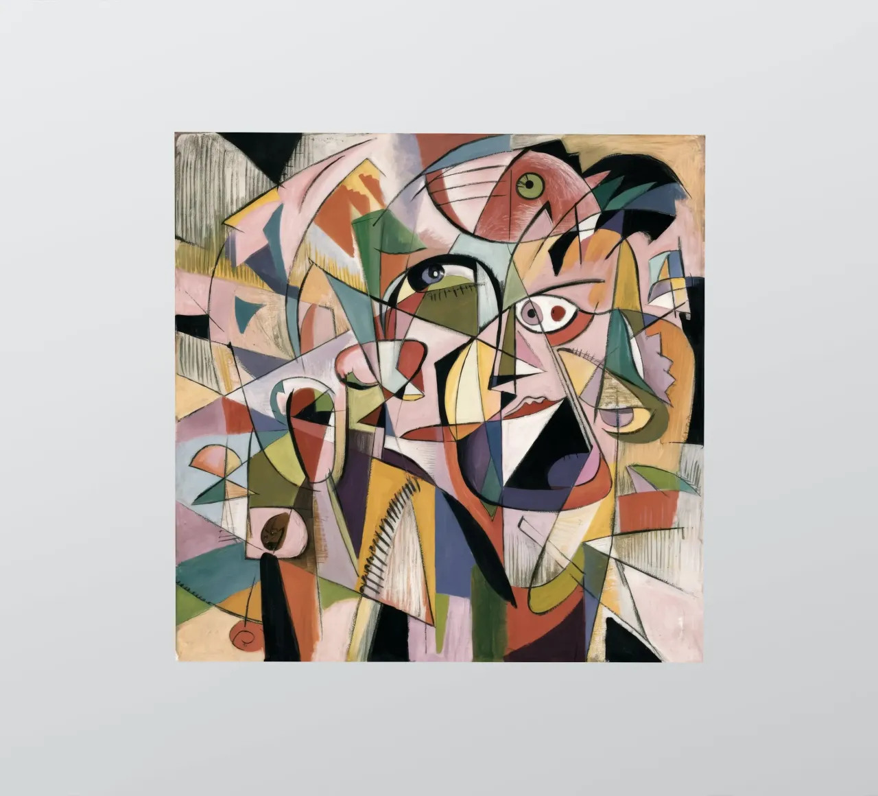 Cubist Echo Faces sticker by Obisidian Brush