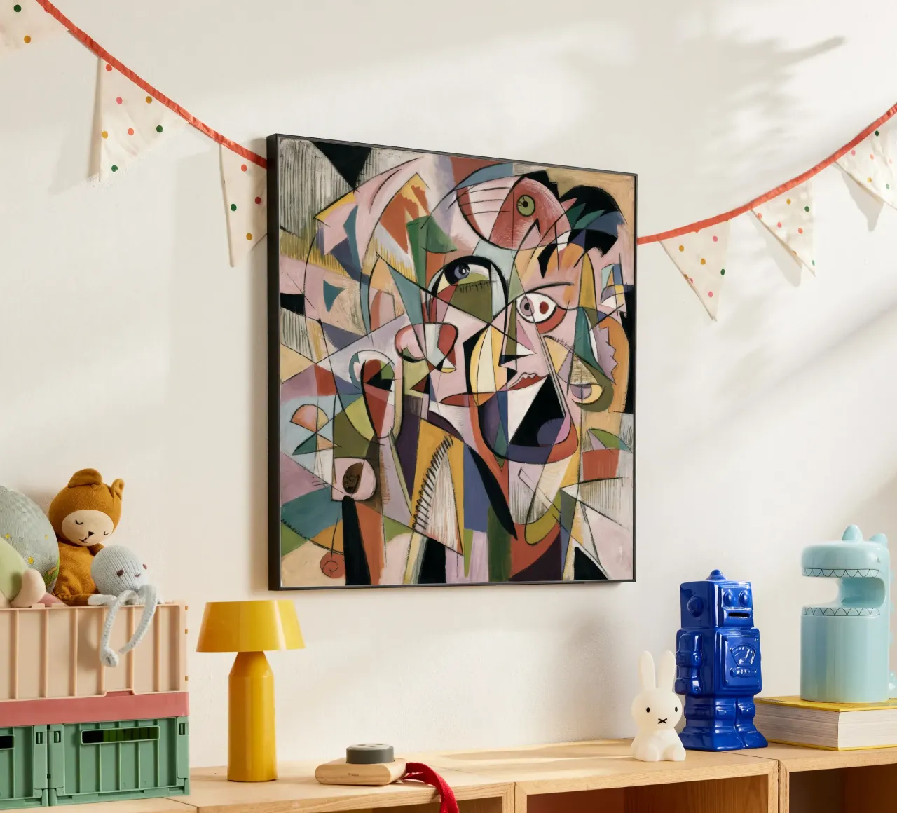 Cubist Echo Faces alu-dibond by Obisidian Brush