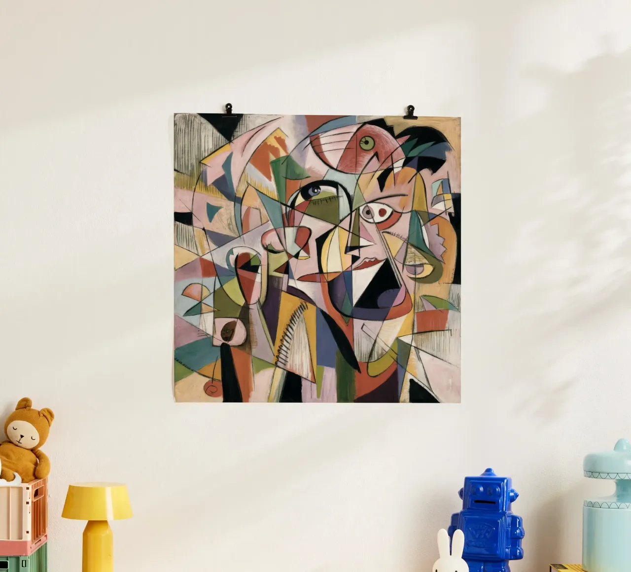 Facce eco cubiste poster da Obisidian Brush