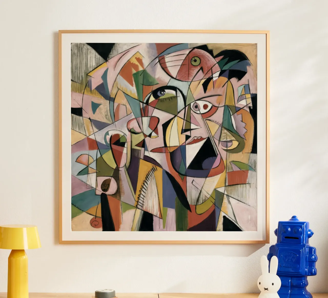 Facce eco cubiste poster da Obisidian Brush