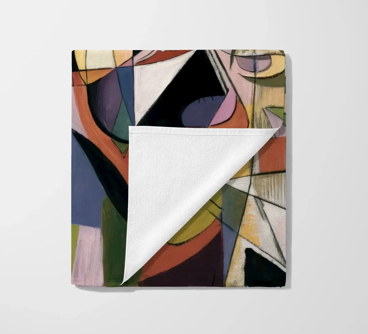 Facce eco cubiste telo mare da Obisidian Brush