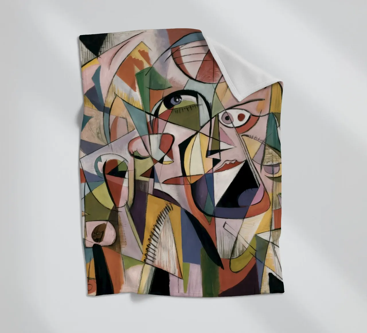 Facce eco cubiste coperta in pile da Obisidian Brush