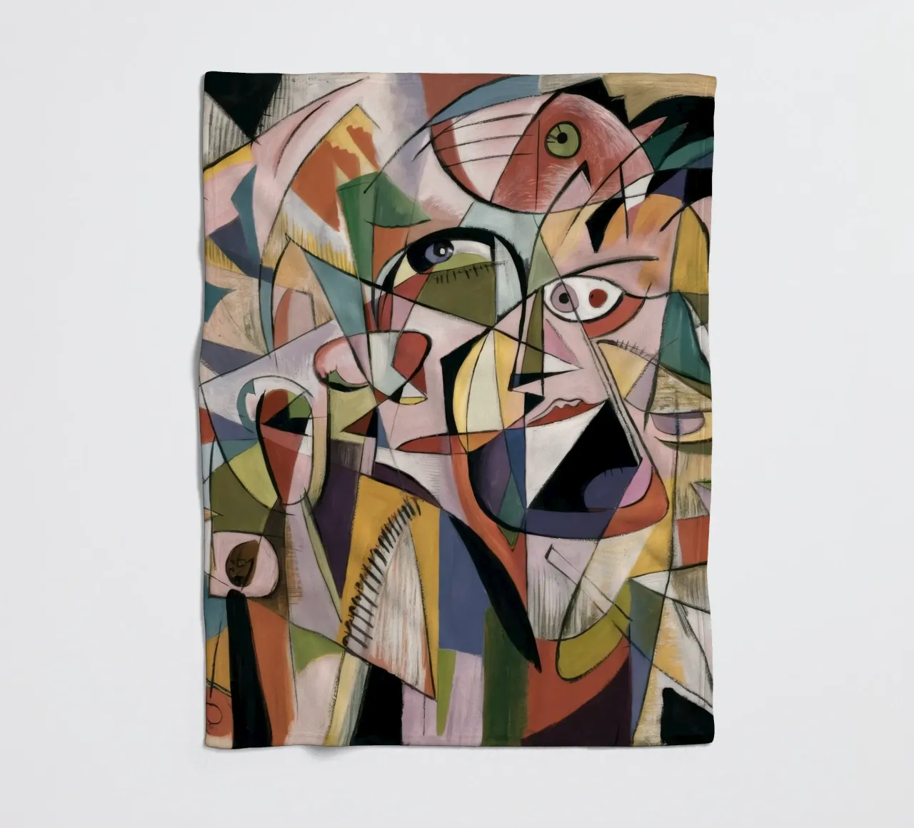 Facce eco cubiste coperta in pile da Obisidian Brush