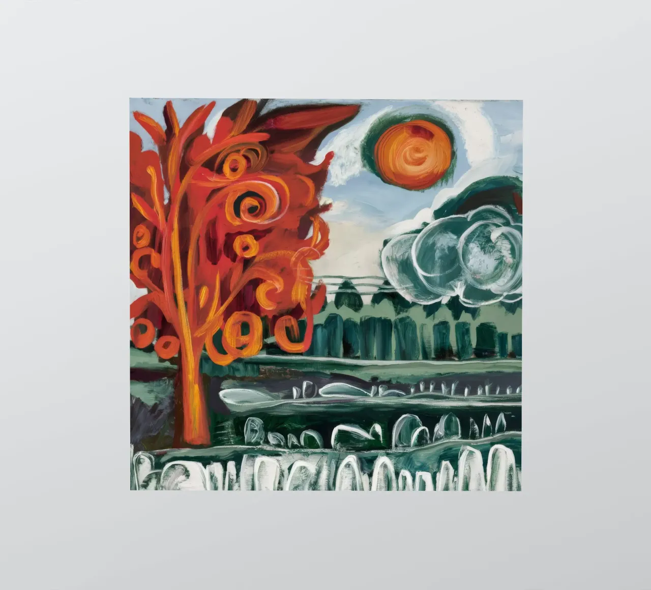 Sun Spiral Grove sticker by Obisidian Brush
