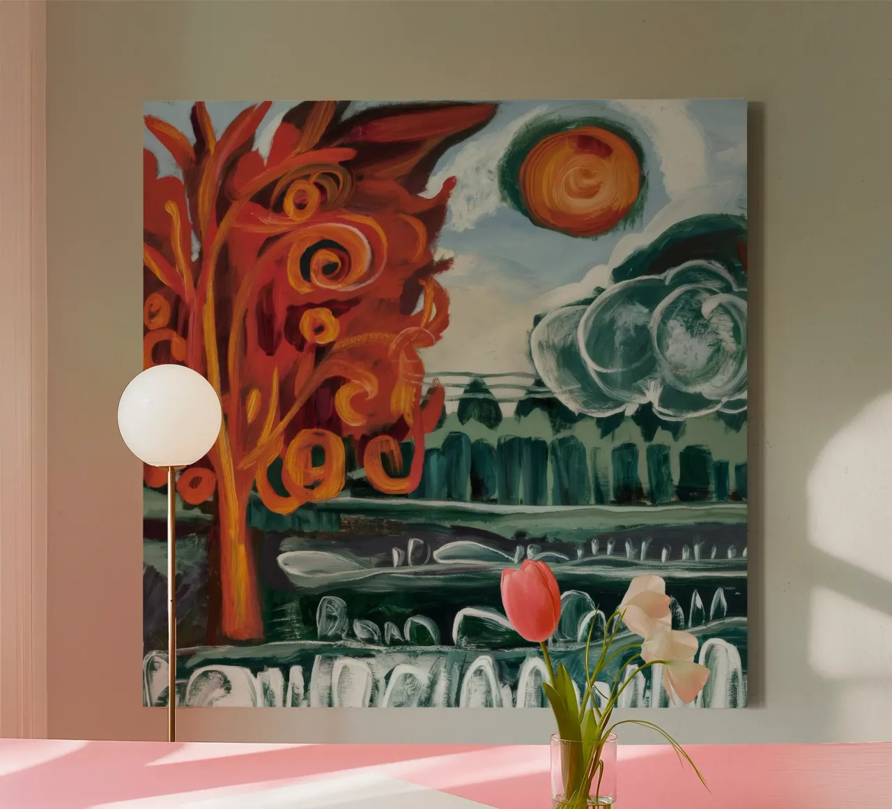Sun Spiral Grove canvas by Obisidian Brush