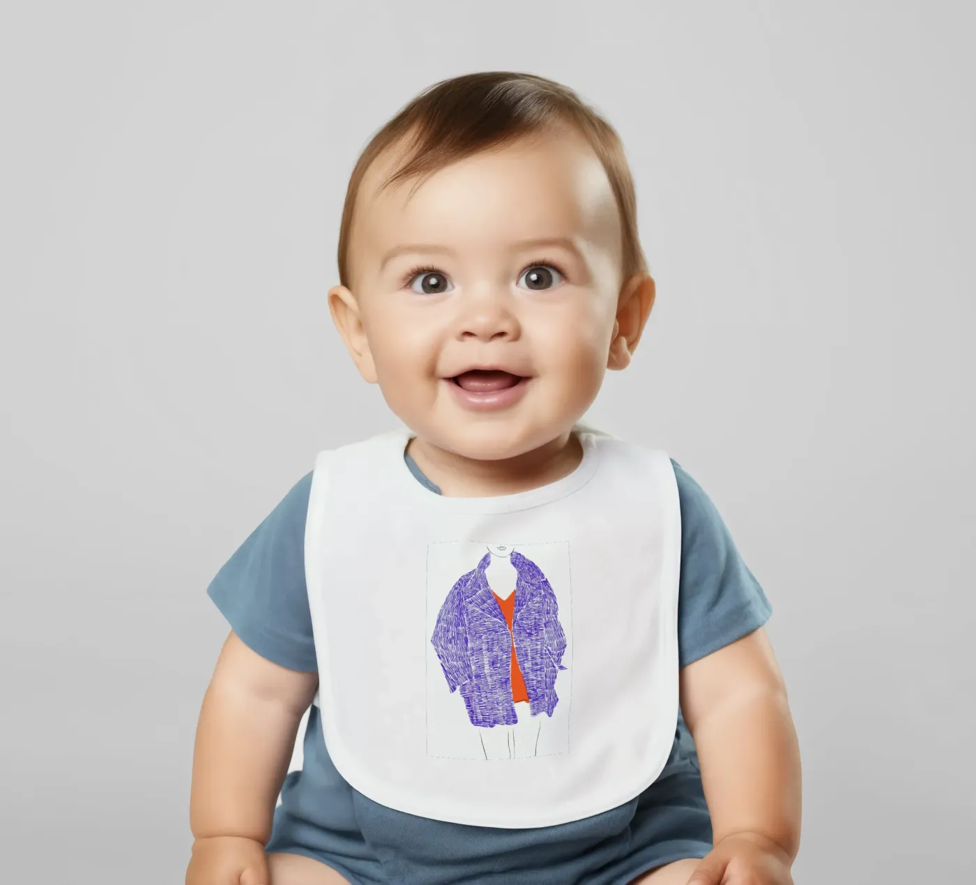 Boxy Cut bavaglino da Graphite