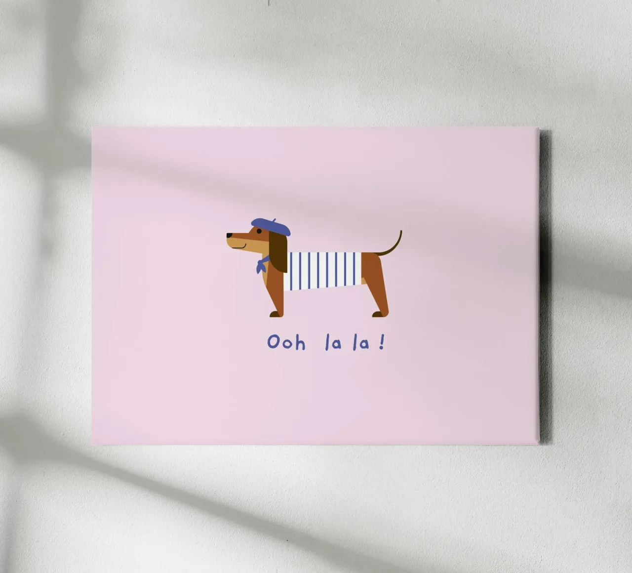 Teckel Ooh la la canvas met Baklijst van Carolin Vonhoff