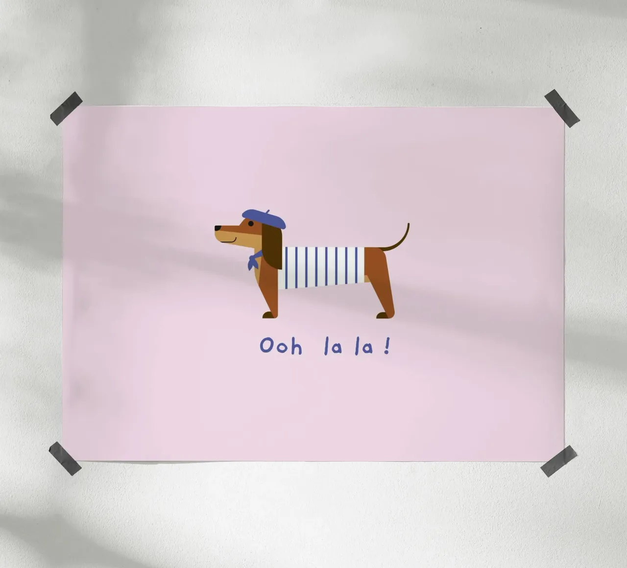Bassotto Ooh la la poster con telaio in plastica da Carolin Vonhoff