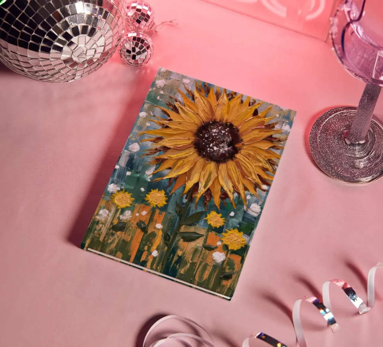 Golden Bloom Joy notebook by Obisidian Brush