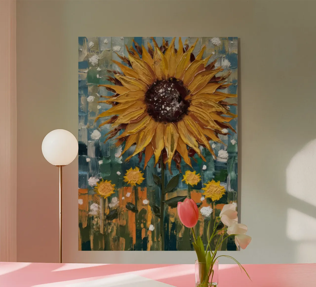 Golden Bloom Joy acrylic glass by Obisidian Brush