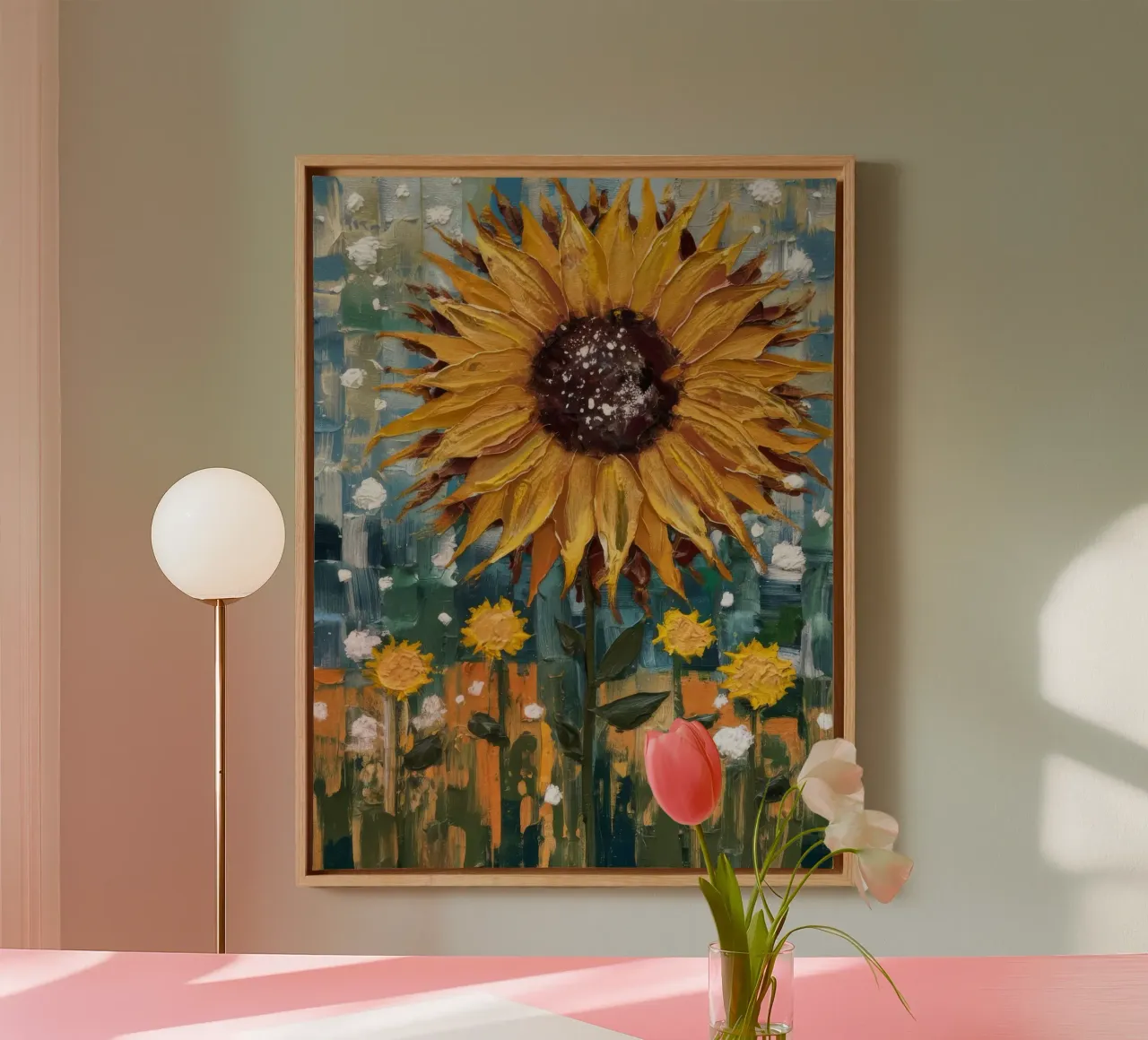 Gioia del fiore d'oro tela con Cornice a cassetta da Obisidian Brush