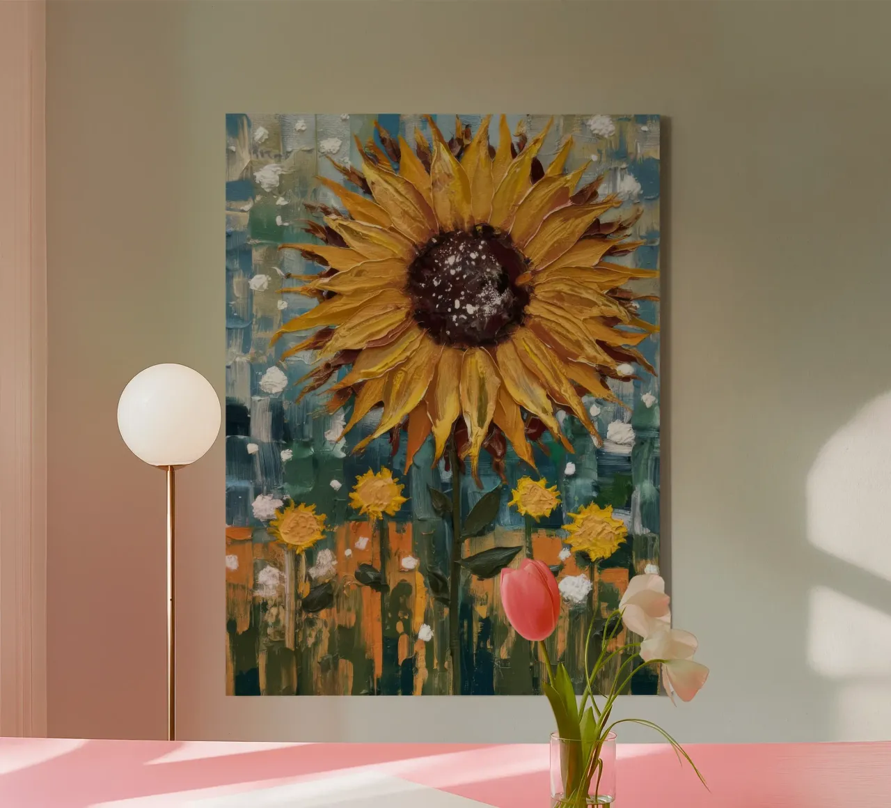 Gioia del fiore d'oro tela con Cornice a cassetta da Obisidian Brush