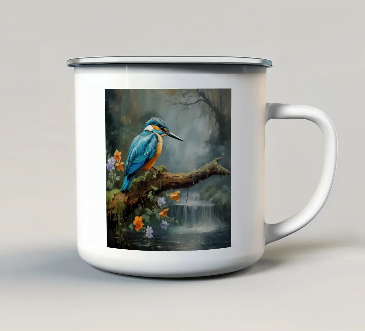 Martin pescatore tazza in smalto da Imagine